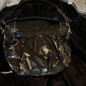 Gucci Shiny Black Shoulder Bag
